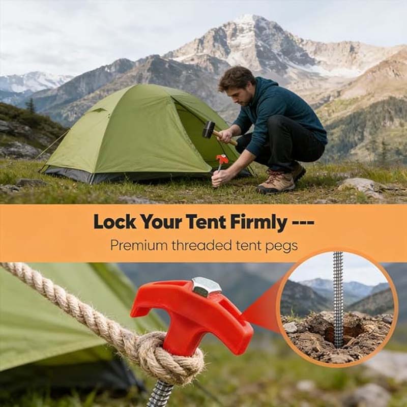 StakeMax | Duurzame Tentgrondanker – Stevige, Onverplaatsbare Tentpin, Outdoor Camping Haring