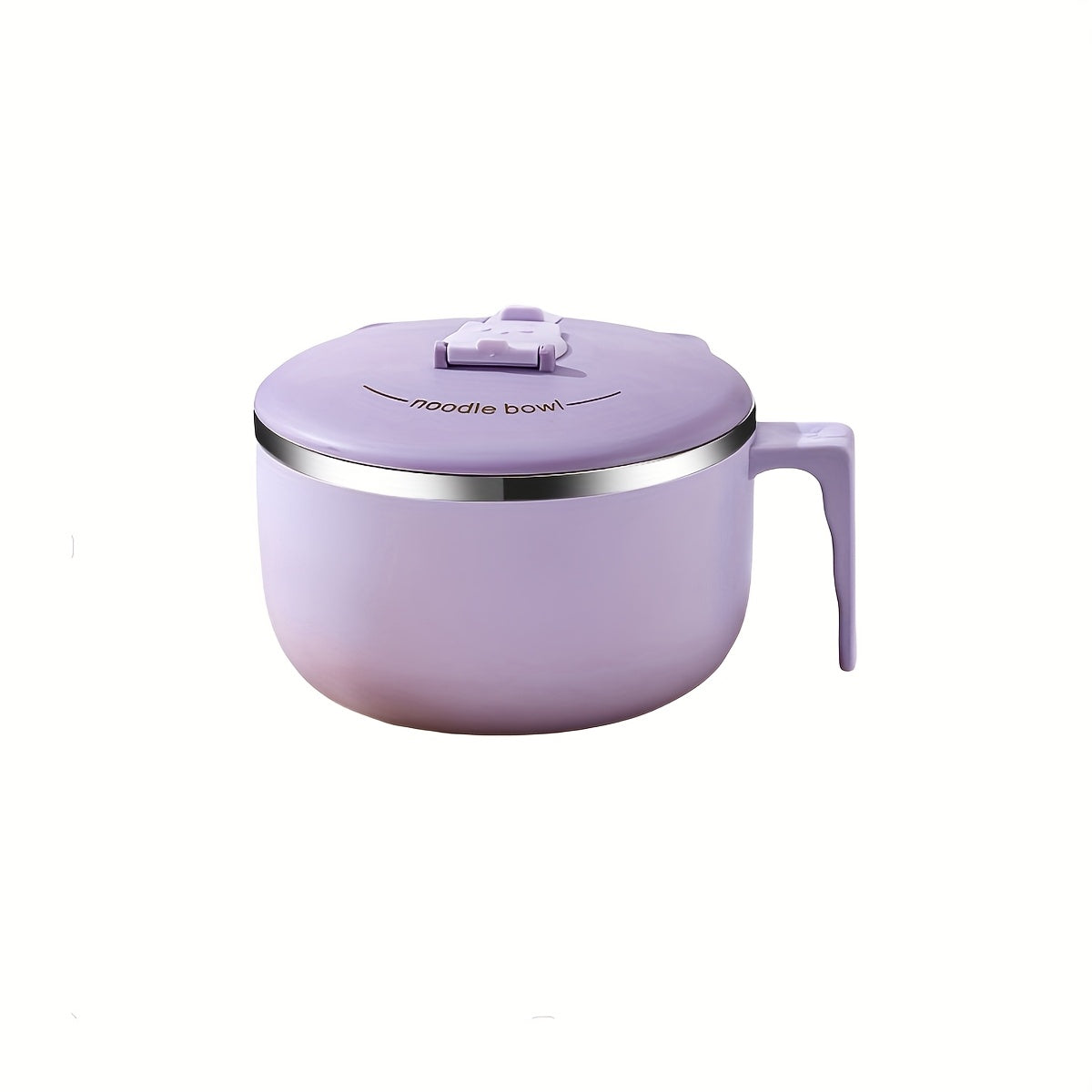 Bowluxe | 1300 ml roestvrijstalen noedelkom met deksel – geïsoleerde soep- en voedselcontainer