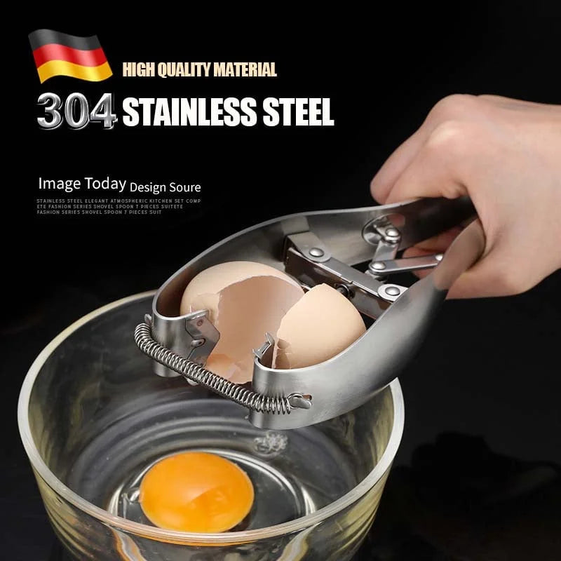 EggSplit | 2-in-1 Ei Opener & Scheider - Roestvrijstalen Ei Topper Gereedschap