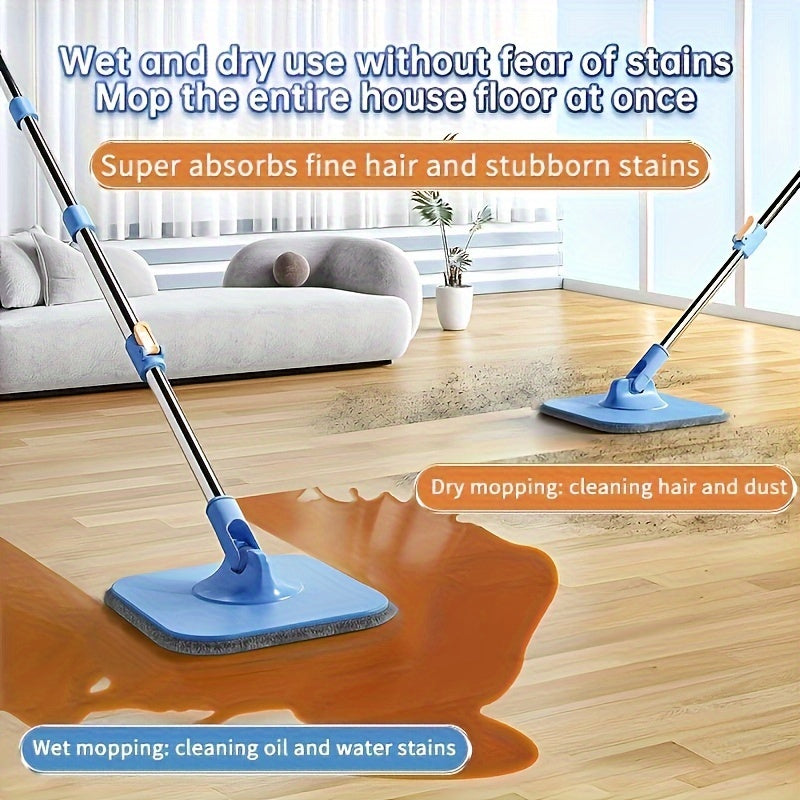 CleanSwift | Handsfree zelfreinigende mop & emmerset - natte en droge vloerreiniger met 3 moppen