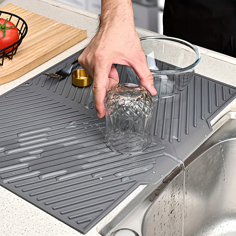 MatEase | Silicone Vaatdroogmat - Opvouwbaar, hittebestendig, multifunctionele keuken afdruipmat