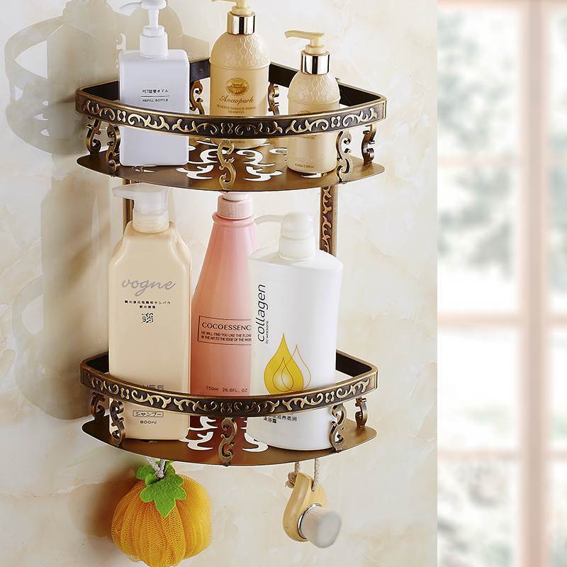 HeritageRust | Antiek Bronzen Badkamerbeslag Set - Handdoekrek, Toiletpapierhouder & Borstelhouder, Aluminium