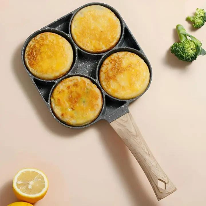 QuadPan | 4-compartimenten koekenpan met Maifan-steen antiaanbaklaag