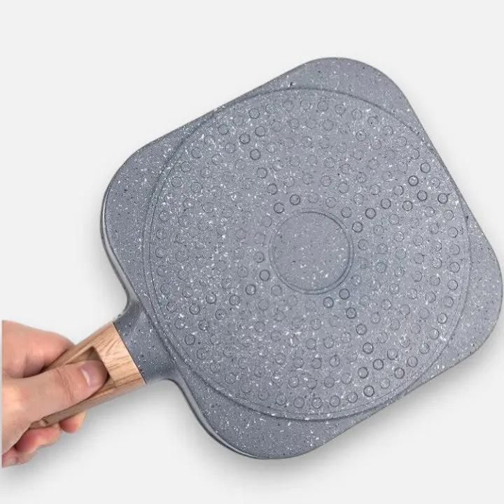 QuadPan | 4-compartimenten koekenpan met Maifan-steen antiaanbaklaag