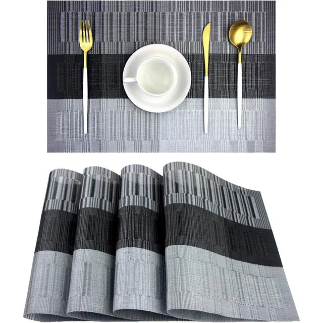 RustiMat | Rustiek Geweven Placemats - Wasbare Hittebestendige Tafelmatten voor Eettafel Decor