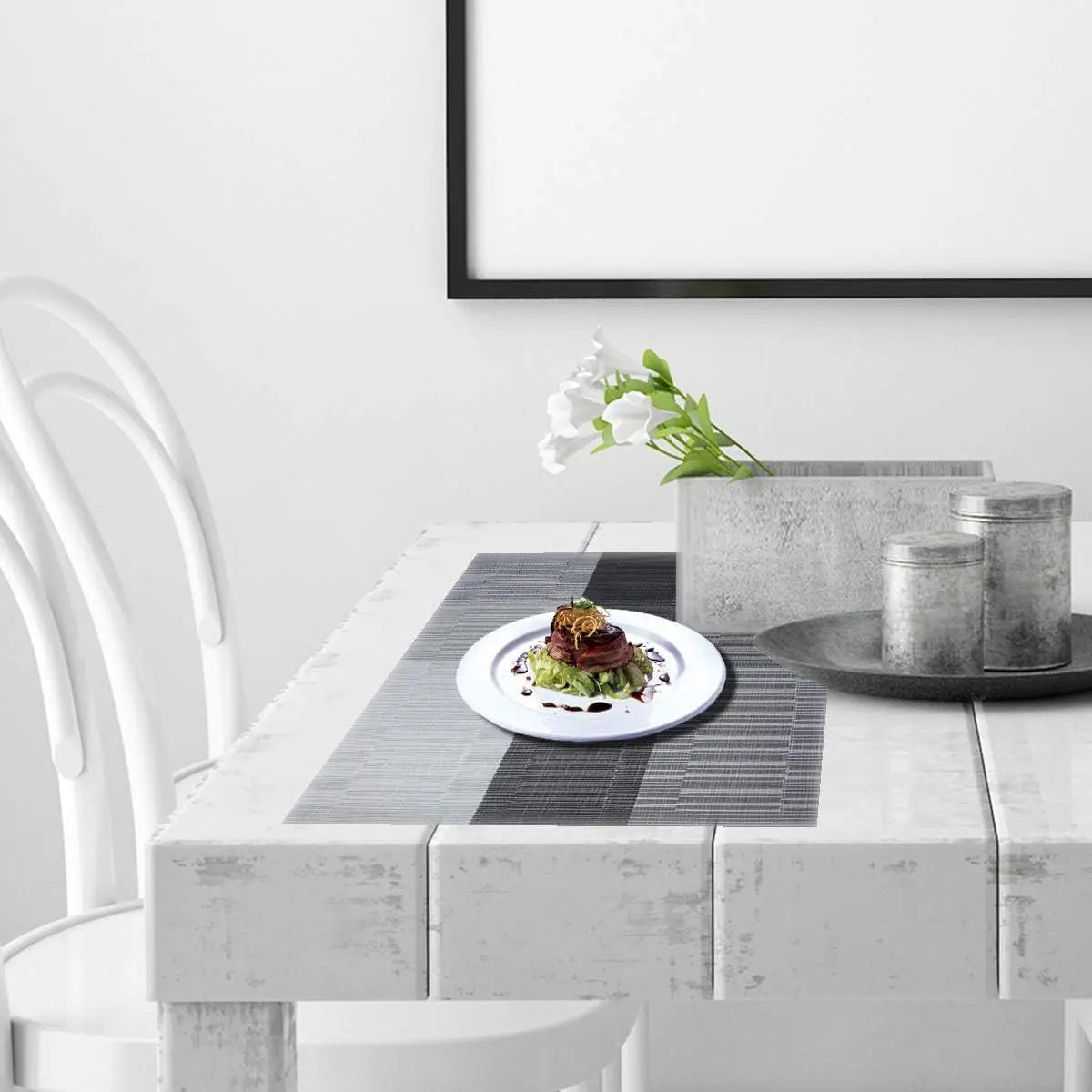 RustiMat | Rustiek Geweven Placemats - Wasbare Hittebestendige Tafelmatten voor Eettafel Decor