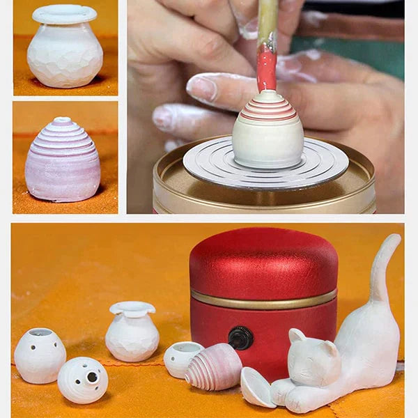 TinyPotter | Mini Elektrisch Aardewerkwiel - Draagbare DIY Klei Ambachtelijke Machine