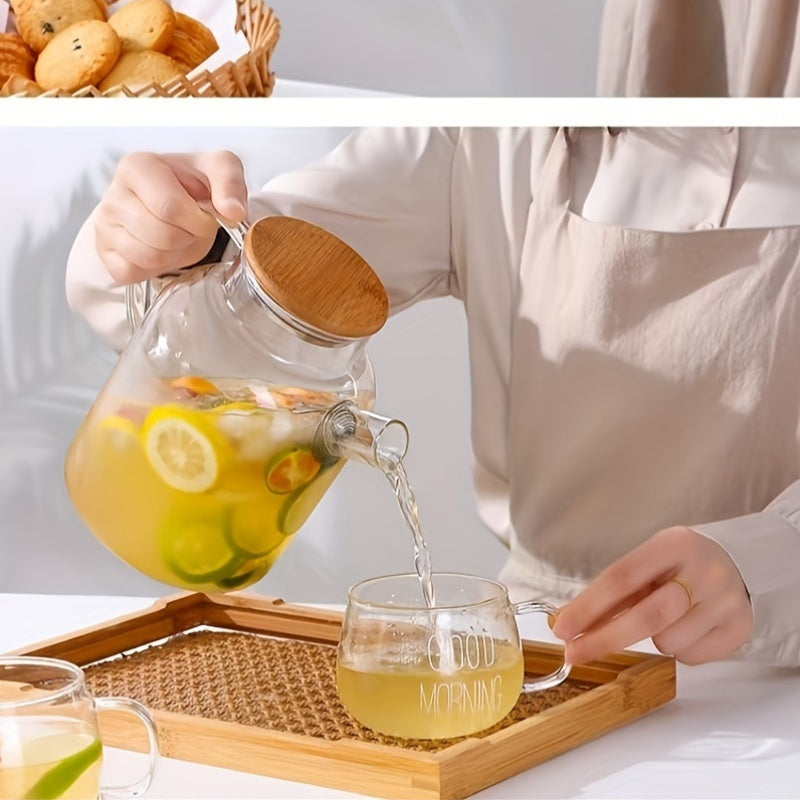 TeaVista | Borosilicaat glazen theepot met thee-ei - herbruikbaar, magnetronbestendig