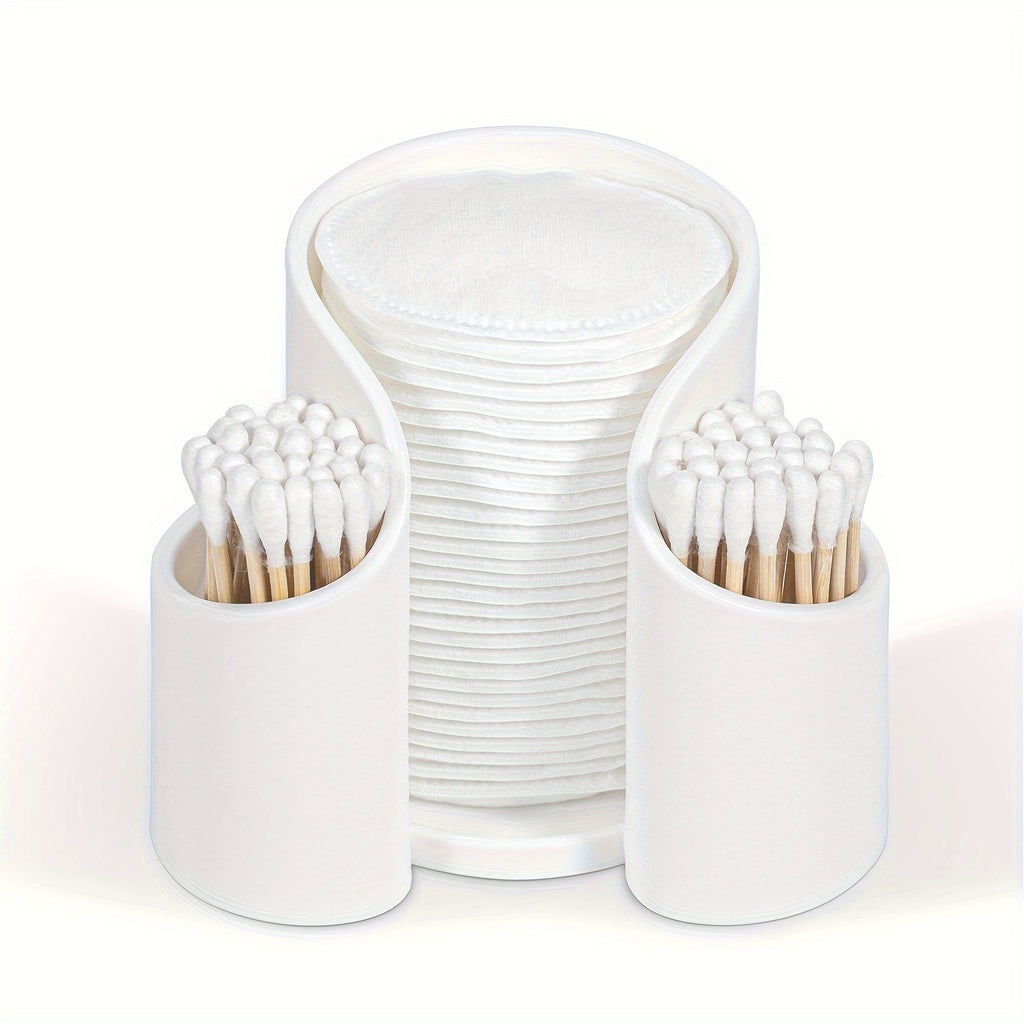 QubeCase | Badkamer wattenschijfje & Q-Tip Dispenser Opbergvak - Aanrecht make-up houder