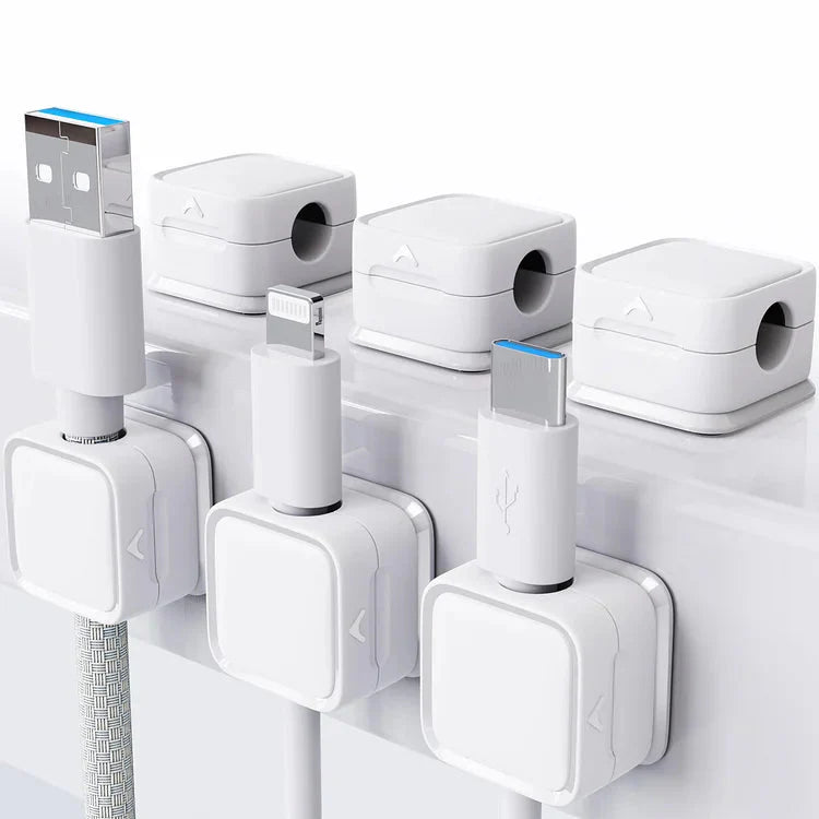 CordMag | Magnetische Kabel Organizer Clip, Bureau Dock Kabelhouder, Netjes Kabelbeheer voor Stroomkabels