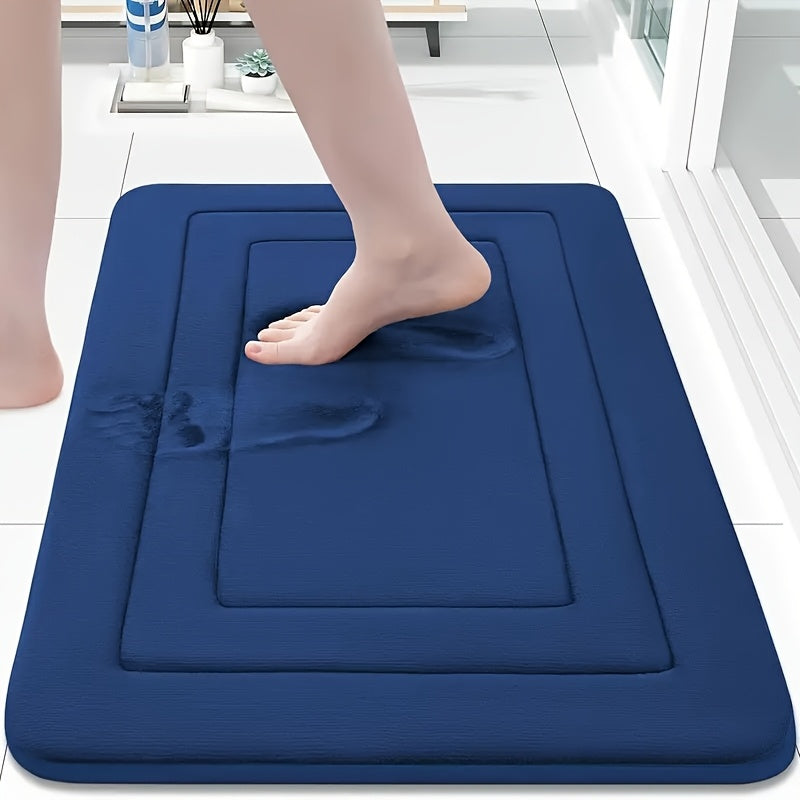 PlushStep | Vintage koraalkleurige fleece badmat – absorberend, antislip, zacht tapijt voor keuken en badkamer