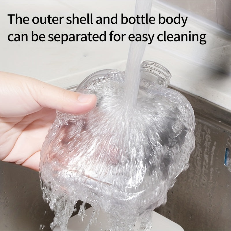 Dispenza | Wandmontage Zonder Boren Transparante Dispenser Fles voor Keuken & Badkamer