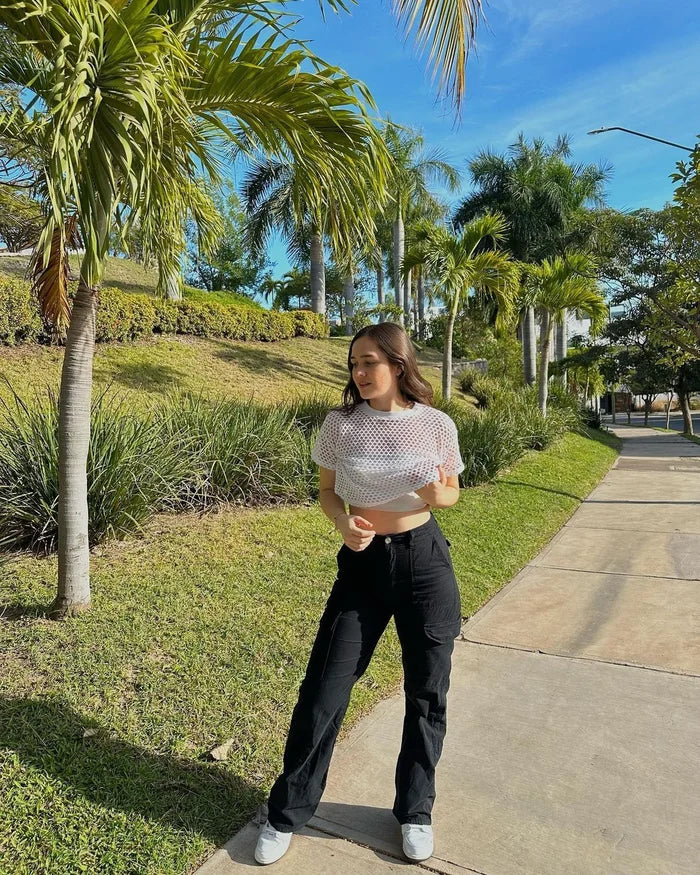 Elva | Dames cargobroek – relaxte pasvorm en hoge taille streetwear broek
