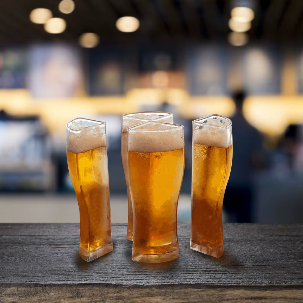 StackBrew | Modulaire bierpul voor 4 glazen – Stapelbare acryl drinkbekers voor bier, feesten