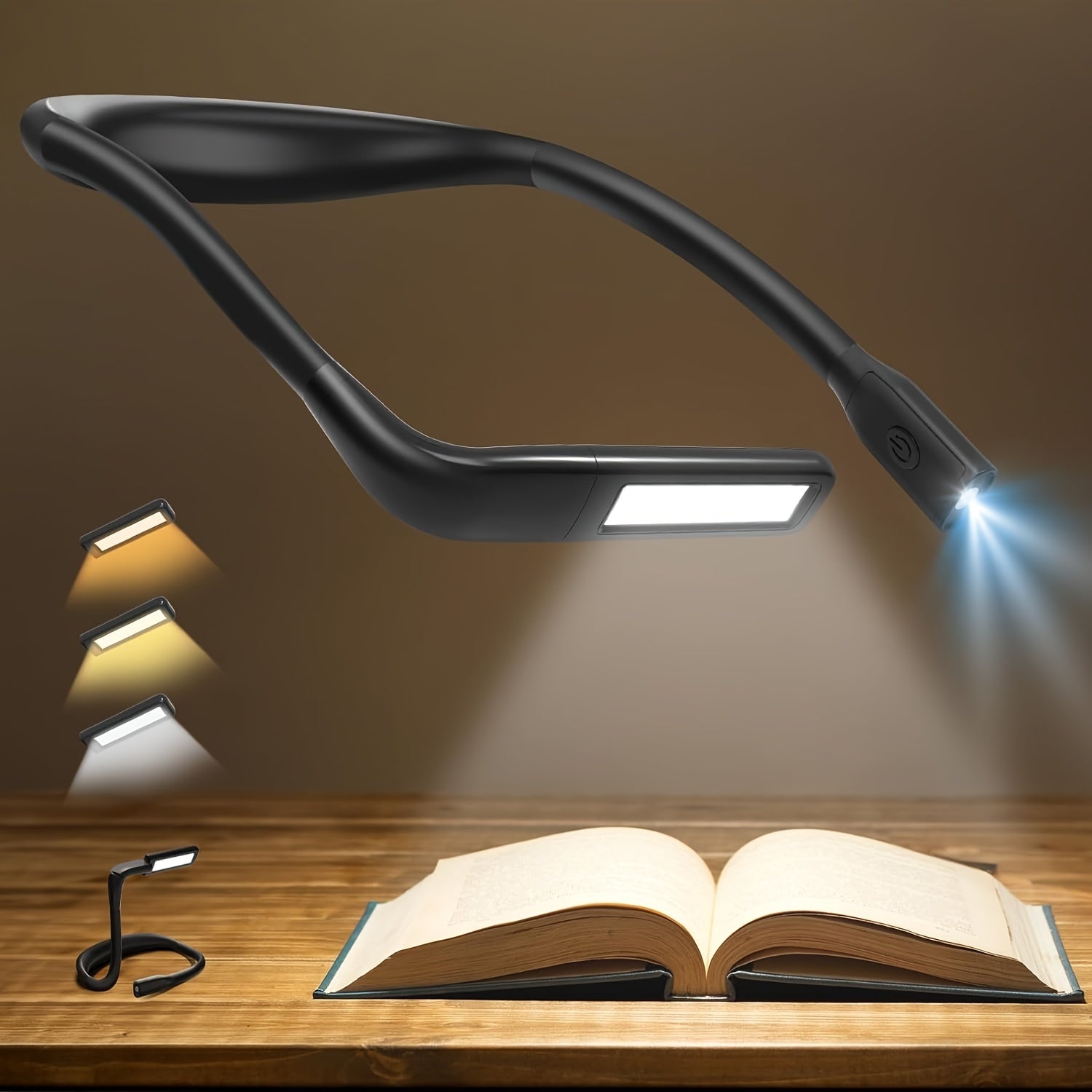NeckRay | Oplaadbare nekleeslamp – handsfree boeklamp, oogvriendelijke LED,