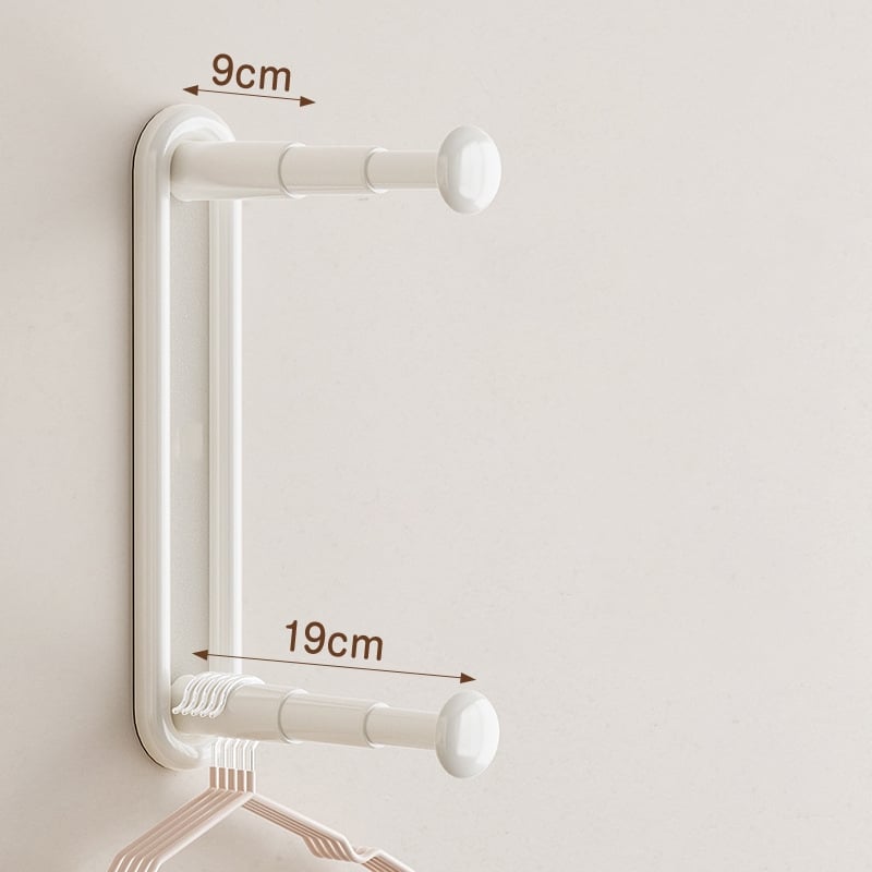 Hangerly | Kledingrek – Wandmontage, dubbellaags, verstelbare opbergruimte