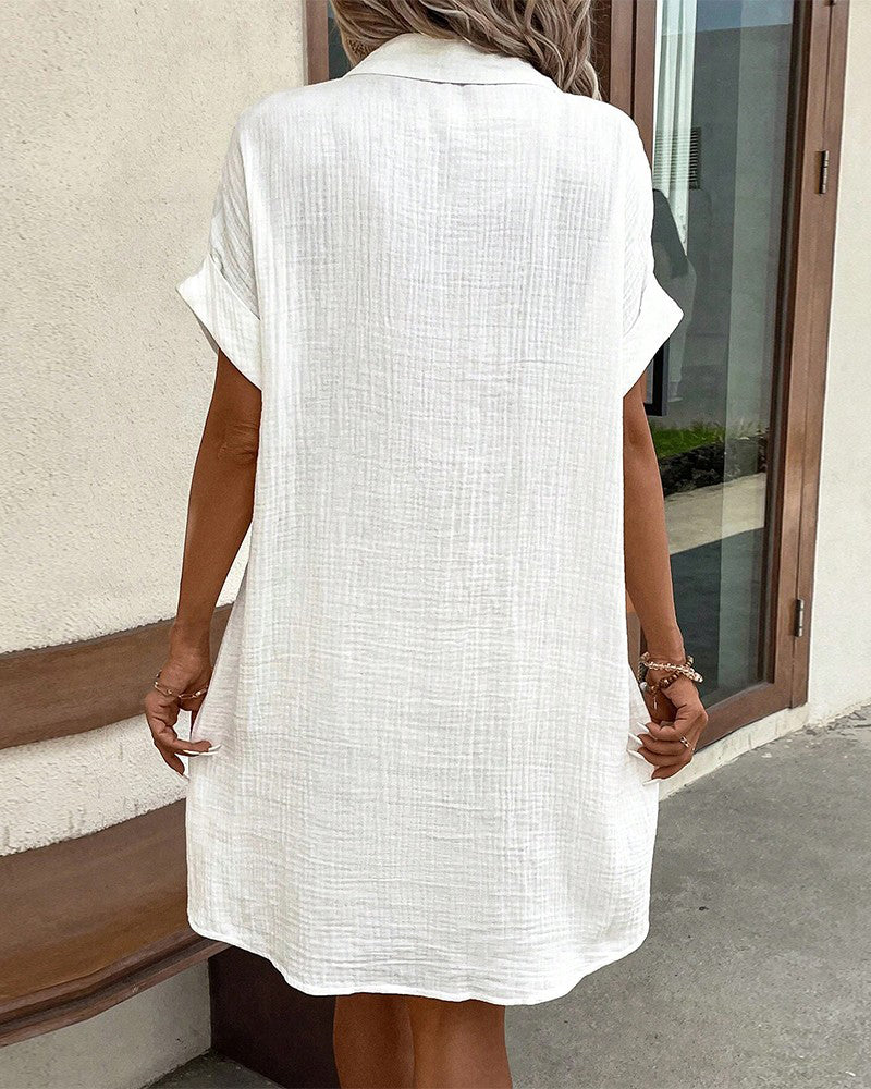 Orian | Zomerjurk voor dames – Lichte jurk met zakken, casual, losse pasvorm