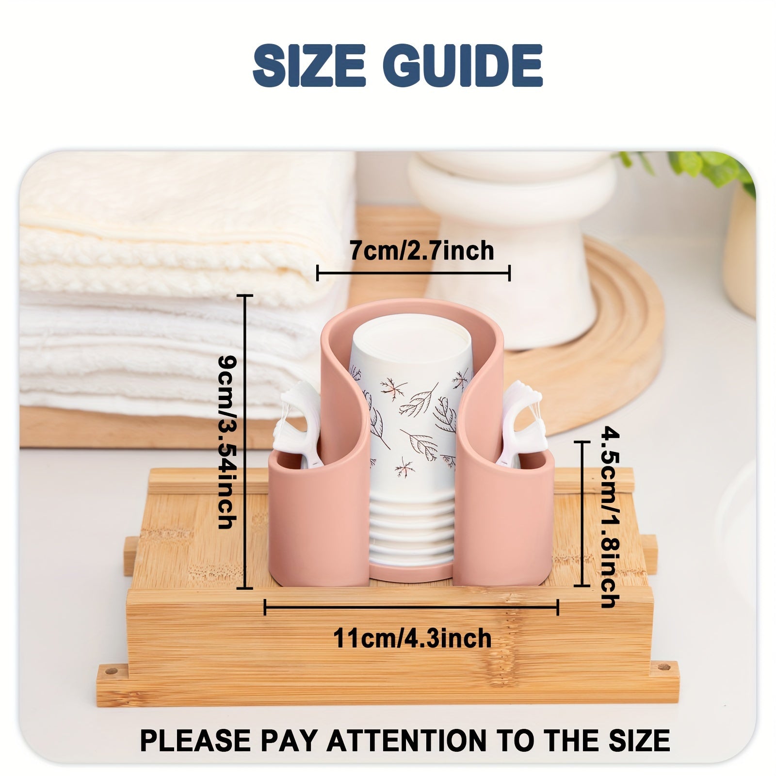 QubeCase | Badkamer wattenschijfje & Q-Tip Dispenser Opbergvak - Aanrecht make-up houder