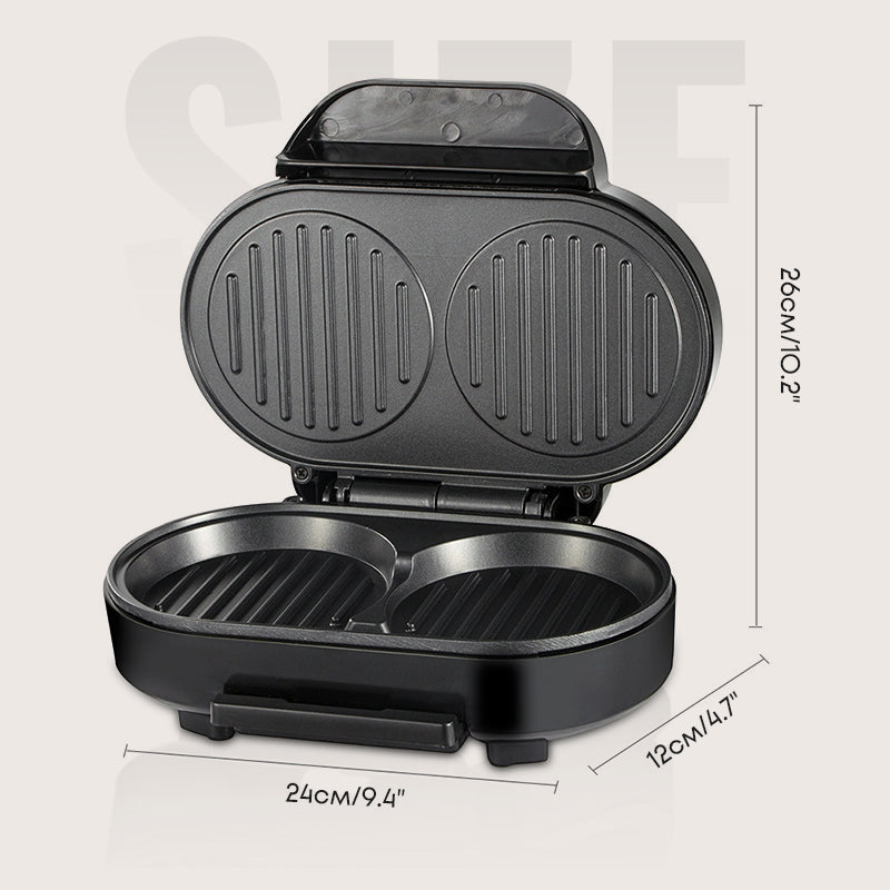 BreakfastPro | Elektrische Dubbele Ontbijtmaker – Anti-aanbak Grill, Omelet- & Sandwichmaker