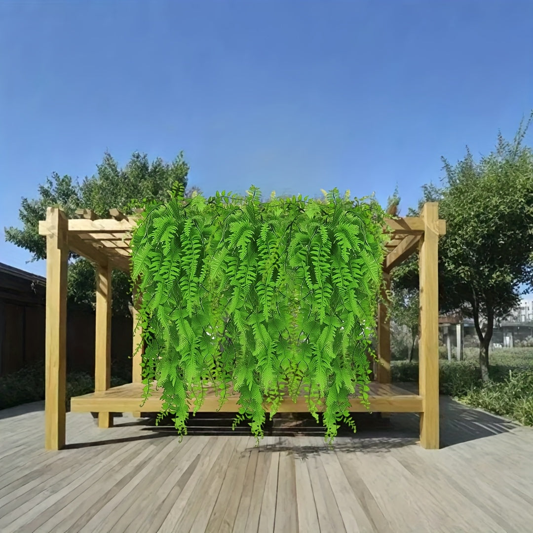 FernScape | 6 stuks grote kunstmatige Boston-varen hangplanten voor binnen en buiten