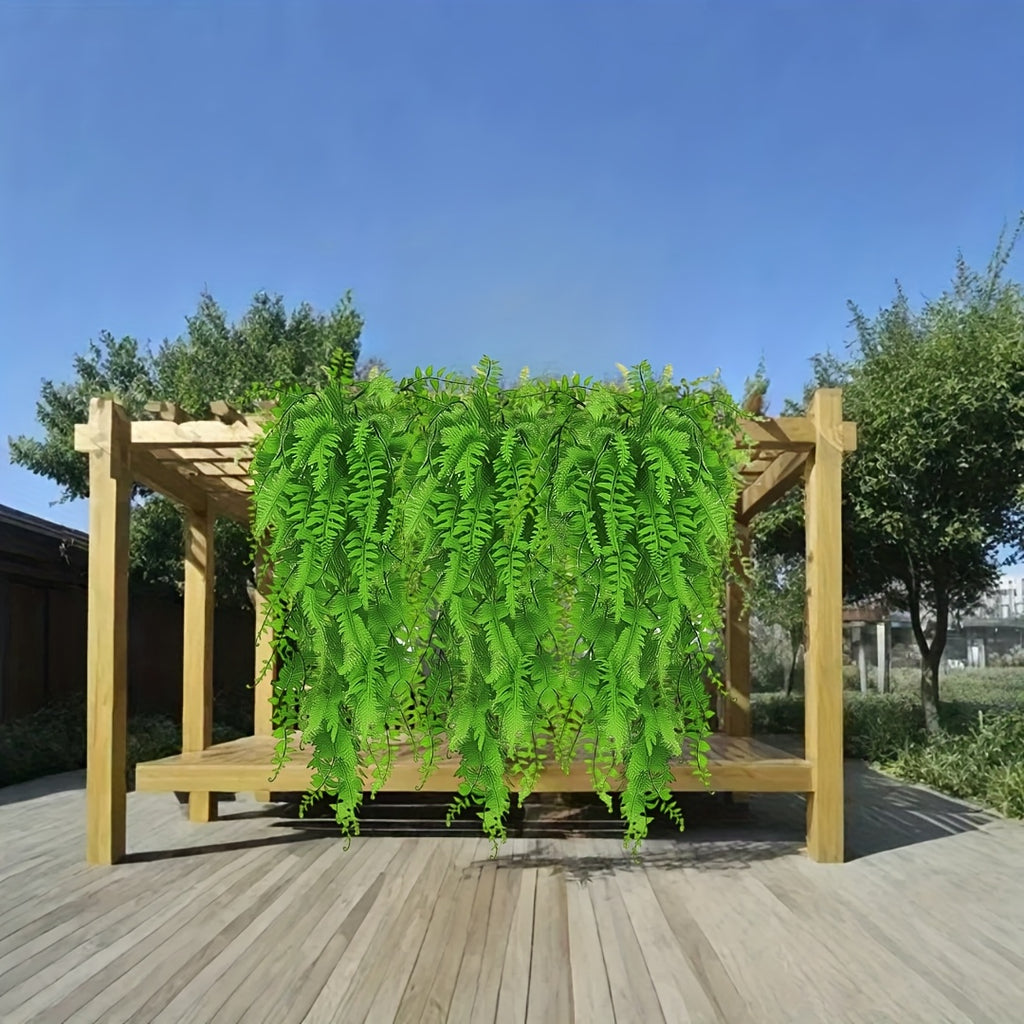 FernScape | 6 stuks grote kunstmatige Boston-varen hangplanten voor binnen en buiten