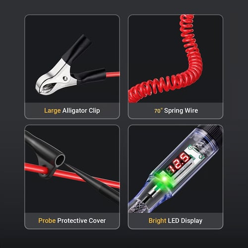 VoltSnap | Digitale Schakelingstester 3–48V DC LED Display – Auto Spannings Tester Pen