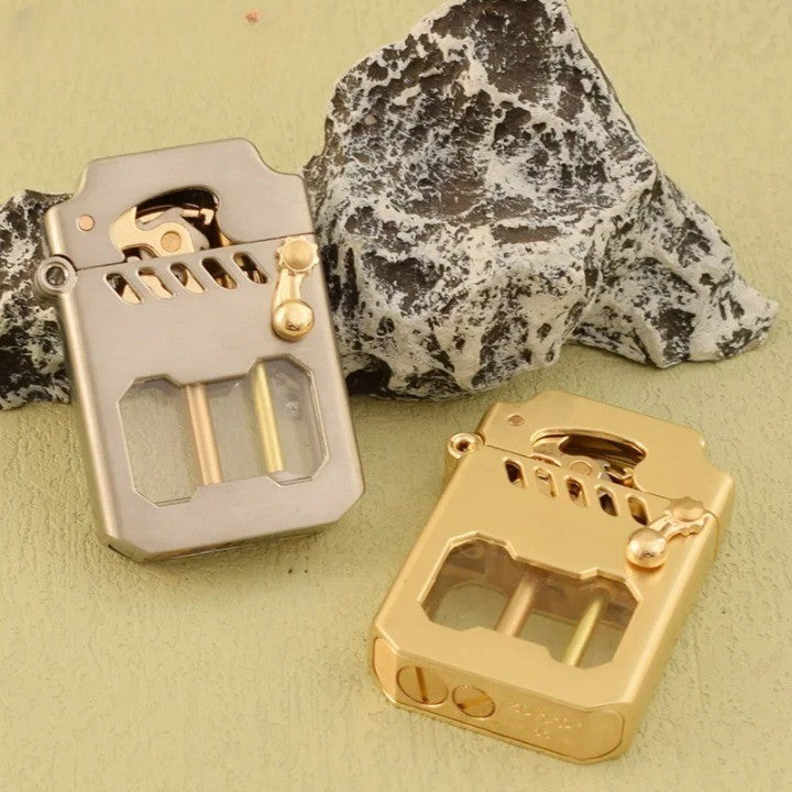Flarex | Navulbare vintage metalen zakaansteker met precisieontsteking voor kaarsen