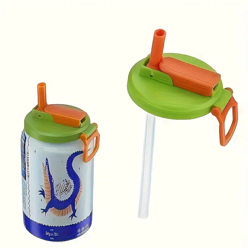 SealStraw | Herbruikbare drankblikjesdeksels met ingebouwde rietjes – morsvrije drankdeksels voor thuis