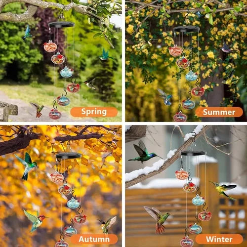ChimeNectar | Windgong Kolibrie Voeder – Hangende Tuinvogelvoeder met Nectar Dispenser