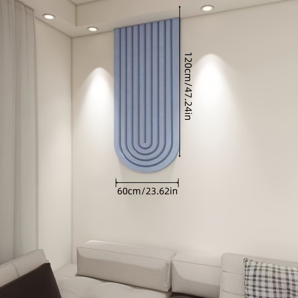 FeltScape | Extra groot gewelfd prikbord van vilt – gestreepte wanddecoratie, fotodisplay, zelfklevend wandpaneel