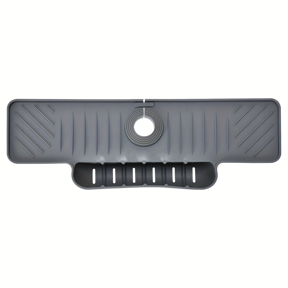 DryFlow | Siliconen Spatbescherming voor de Kraan & Gootsteenorganizer – Antislip Afvoertray