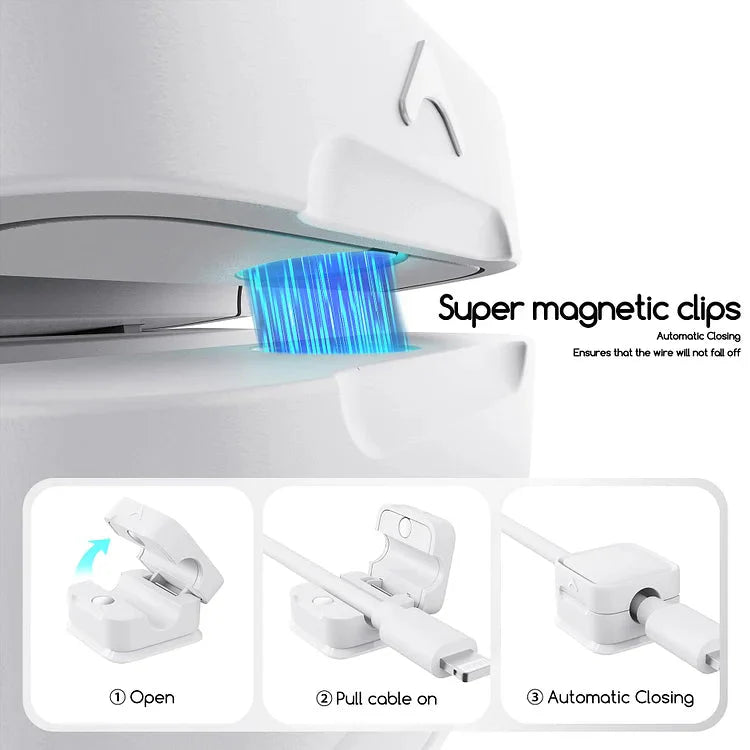 CordMag | Magnetische Kabel Organizer Clip, Bureau Dock Kabelhouder, Netjes Kabelbeheer voor Stroomkabels