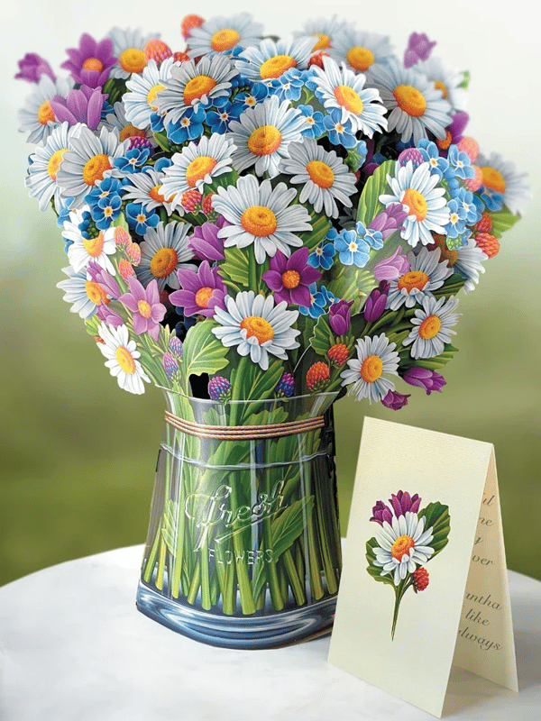 BudBoom | 3D Pop Up Bloemen Wenskaart - Plastic Bloemen Verrassing Cadeaukaart