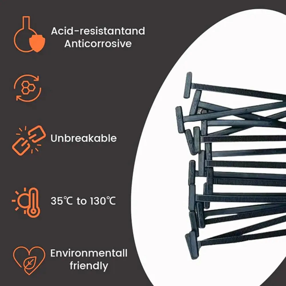 CableGripz | Zwaar uitgevoerde nylon kabelbinders – Zelfsluitende, UV-bestendige kabelorganizer