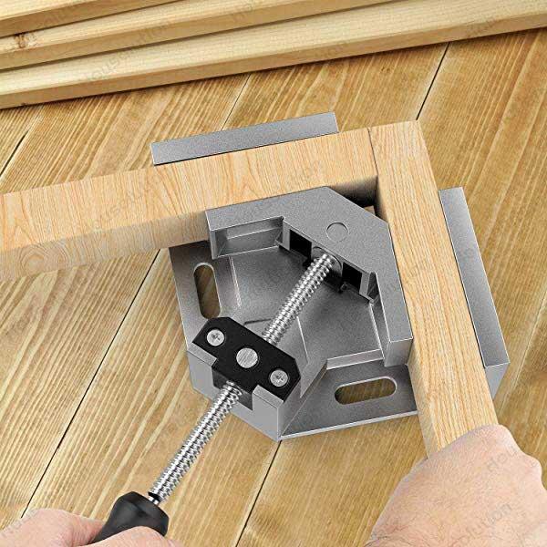 AxisClamp | 90° haakse klem – verstelbare houder voor hout, metaal en glas, aluminiumlegering