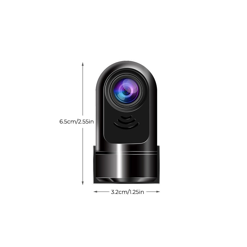 RoadEye | 1080P HD Mini Dashcam - ADAS Veiligheidssysteem, 360° draaiende autocamera, nachtzicht, lusopname