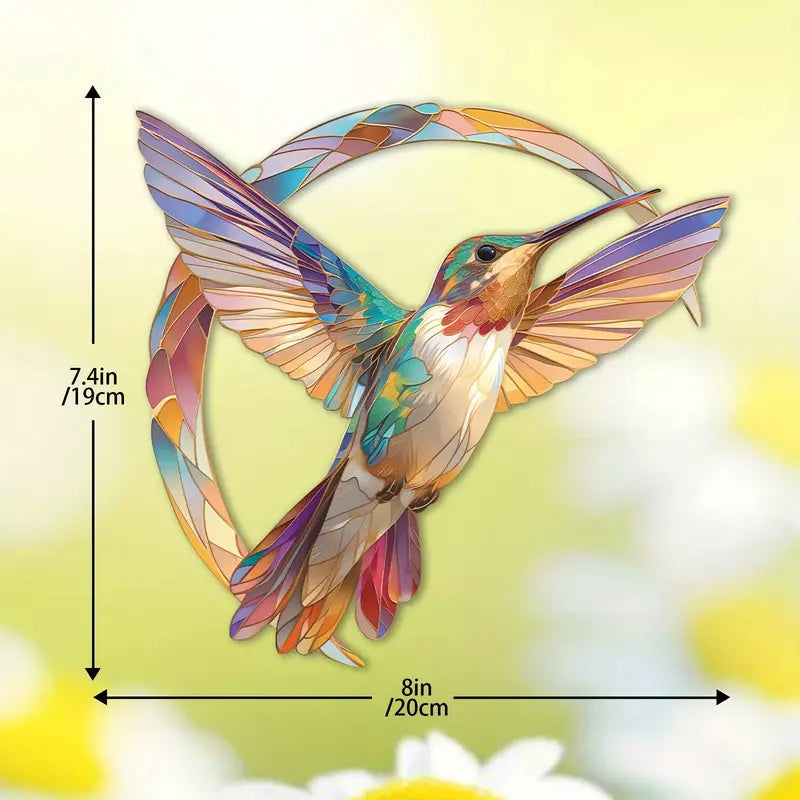 CelestiBird | Kolibrie Kristallen Zonnevanger - Elegante Hangende Raamdecoratie, Prisma Lichtvanger voor Huis & Tuin