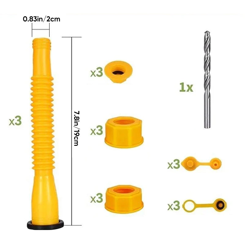 Nozzix | Geüpgradede Brandstofkan Tuit – Flexibele HDPE Tuit, Universele Vervanging