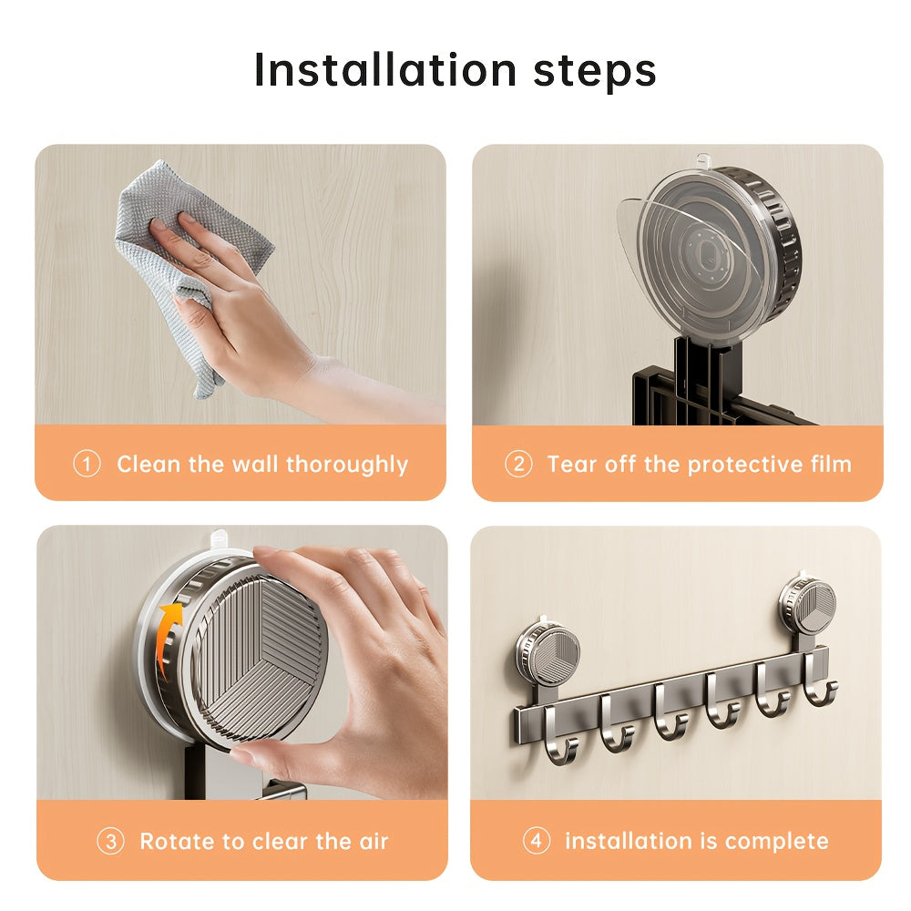 SureGrip | Zwaar uitgevoerde zuignaphaak – Deurorganizer voor handdoeken, jassen, sleutels