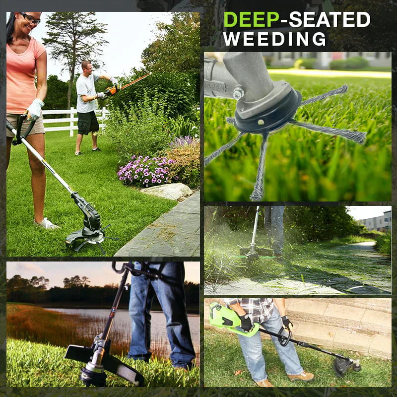 WeedBuster | Stalen draad grastrimmerkop – universele heavy-duty vervangingskop