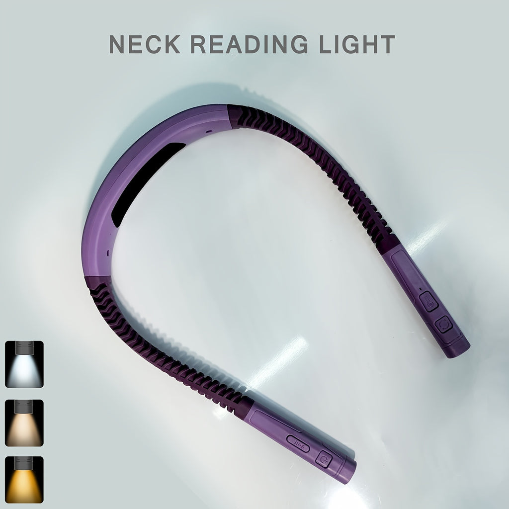 GlowBand | Dimbare oplaadbare nekleeslamp - USB-boeklamp voor lezen, breien, kamperen en werk