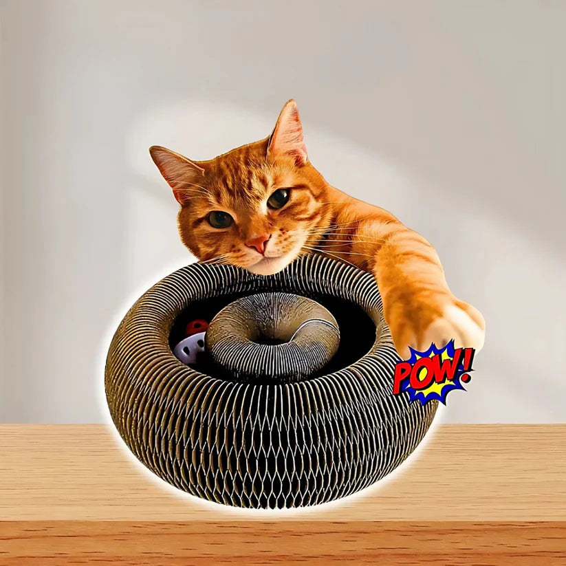 ScratchPod | Kattenkrabpaal Nest – Duurzaam golfkarton, luieren en spelen