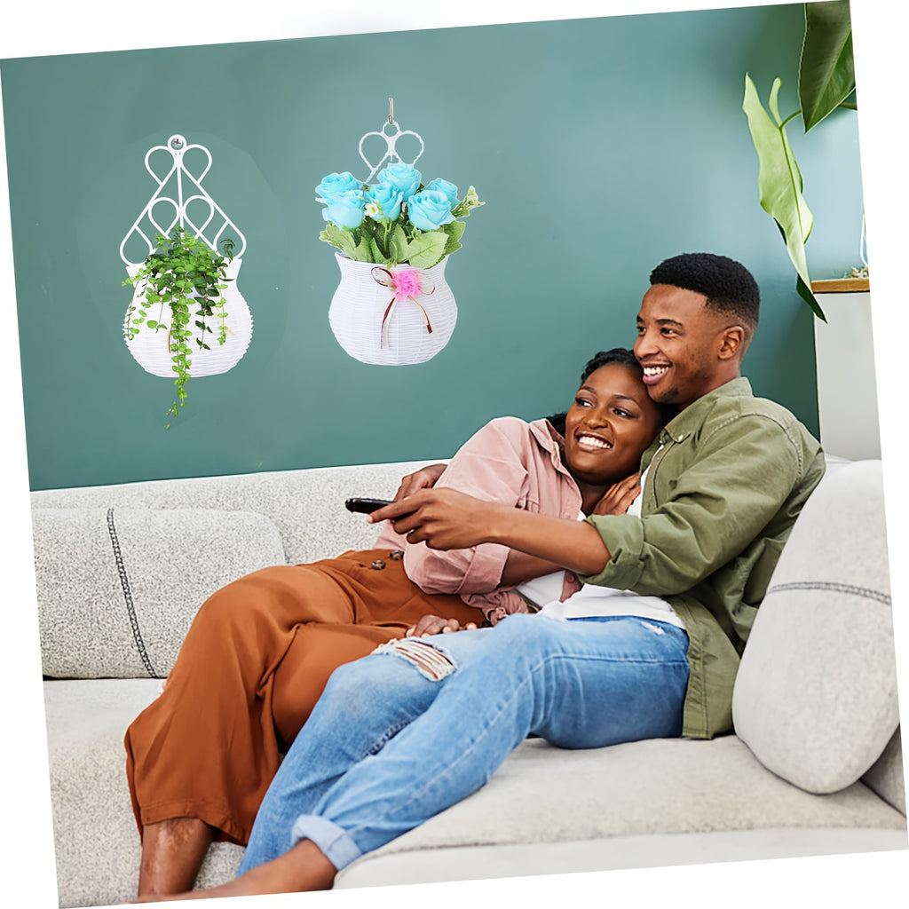 WallBlossom | Set van 2 Wandbloempotten – Decoratieve Kunststof Plantenbakken voor Binnen en Buiten