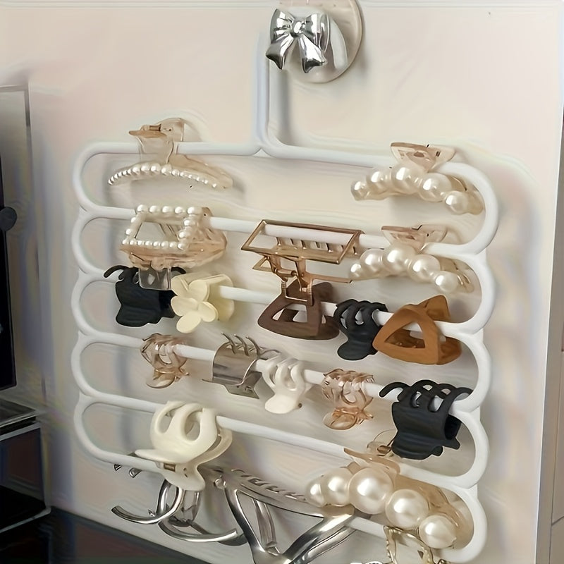 PantStack | 5-Laags Broeken- & Kledinghanger – Duurzame Plastic Kledingkast Organizer