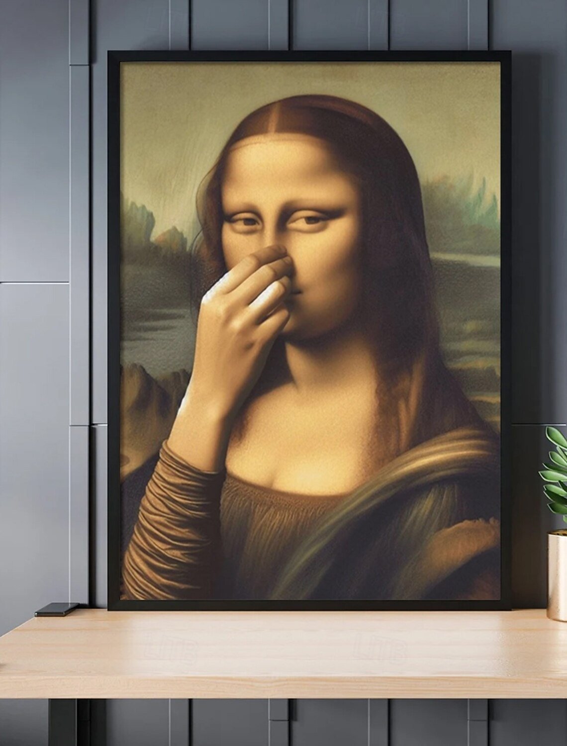 FlushArt | Grappige Mona Lisa-wanddecoratie, vintage toilet-humor voor badkamer en toilet