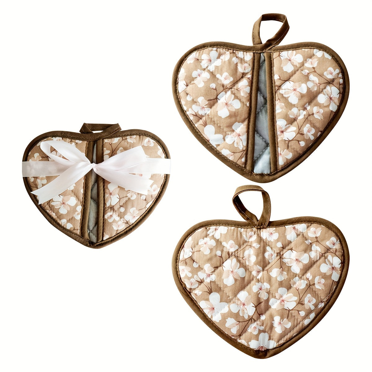 GripHeart | 2-pack hittebestendige pannenlappen in hartvorm – dikke keukenpads voor hete pannen en ovengebruik