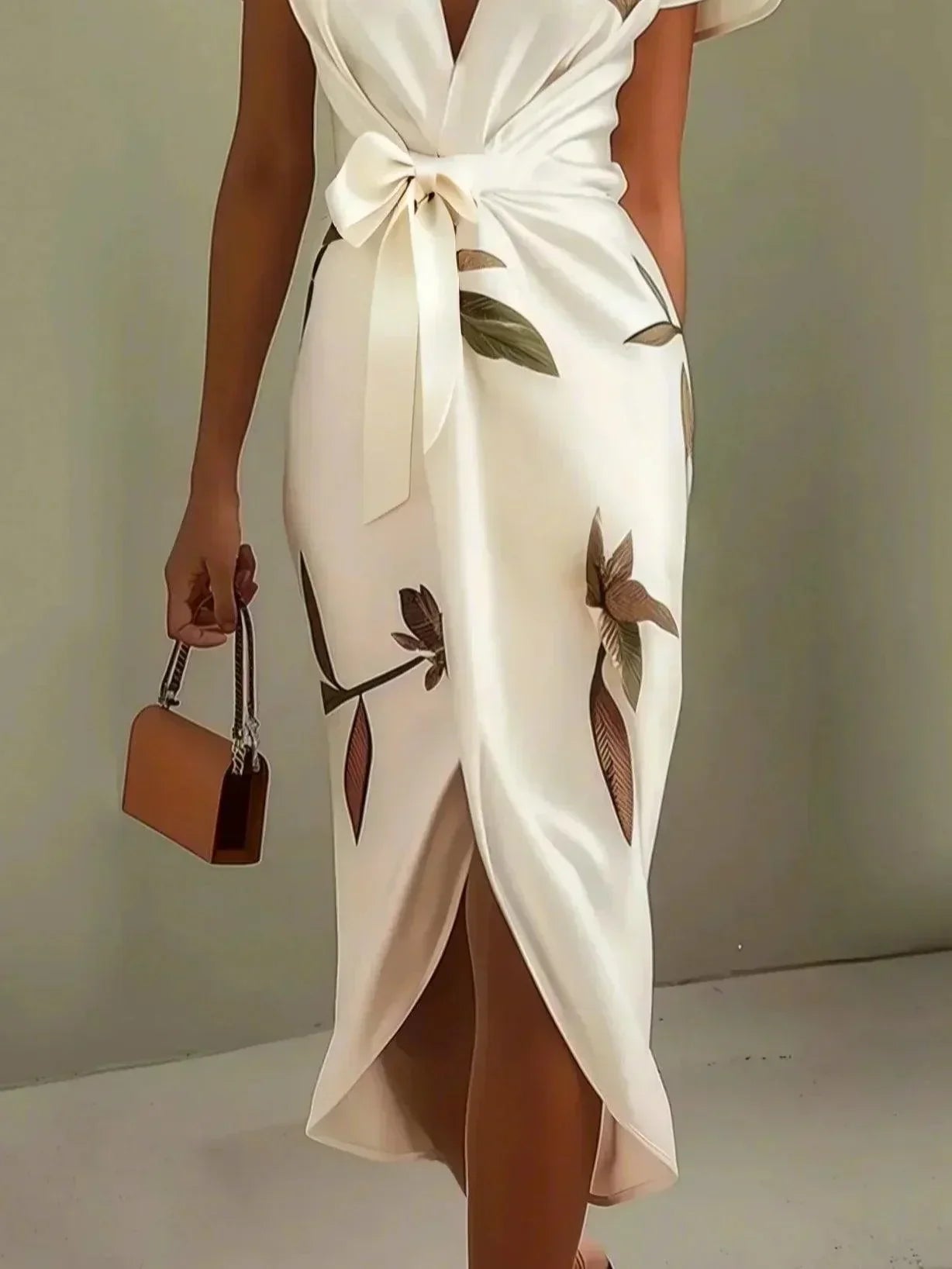 Girel | Luxe wikkeljurk voor dames – elegante bloemen maxi-jurk