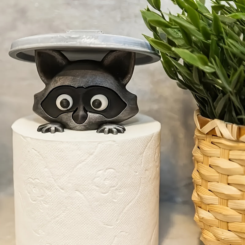 ToiletPal | 2 stuks 3D-geprinte wasbeer-toiletrolhouder – Leuke badkamerdecoratie, duurzaam plastic
