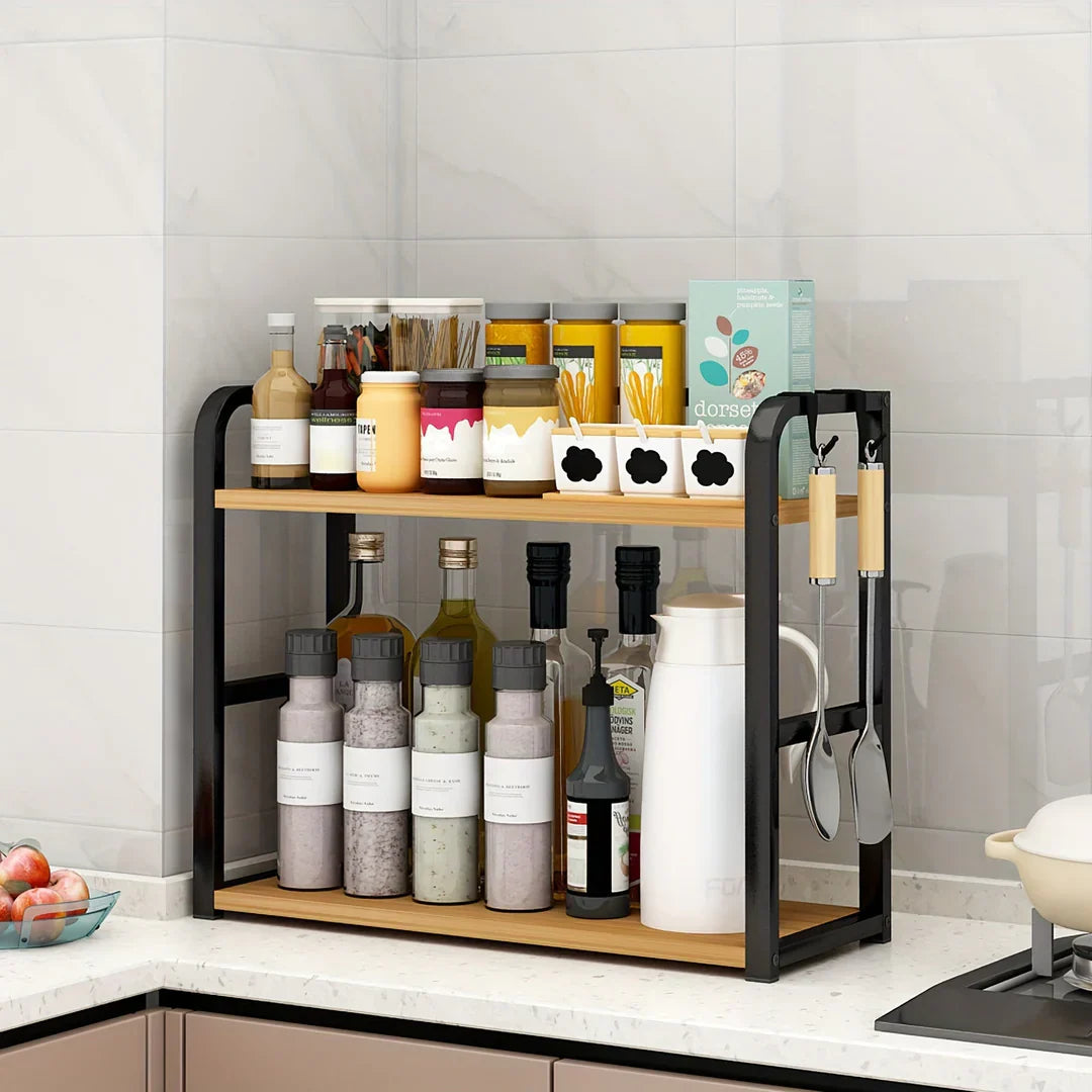 KitchenGlint | Strakke roestvrijstalen wandplank – Moderne keukenorganizer en duurzaam opbergrek