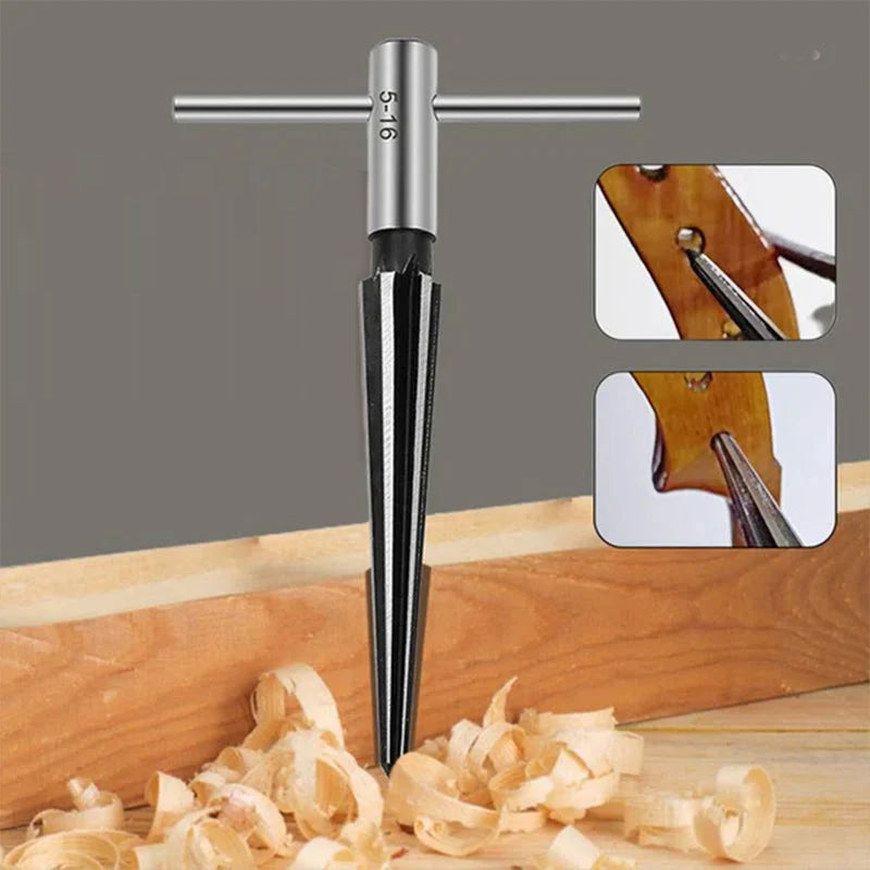 ProReamer | T-Handvat Kegelvormige Reamer –  Hoogwaardig Koolstofstaal voor Hout